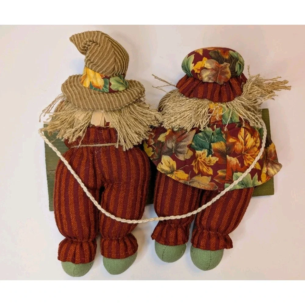 Bless Our Harvest Fall Wall Sign Scarecrow Doll Autumn Thanksgiving Decor